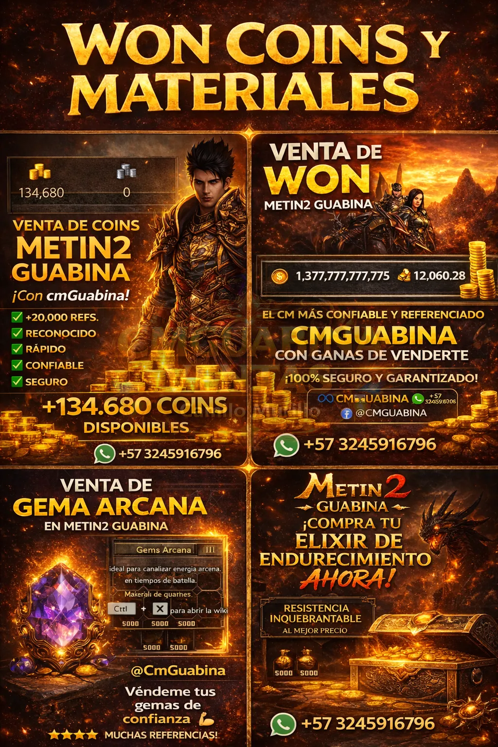 WON COINS Y MATERIALES