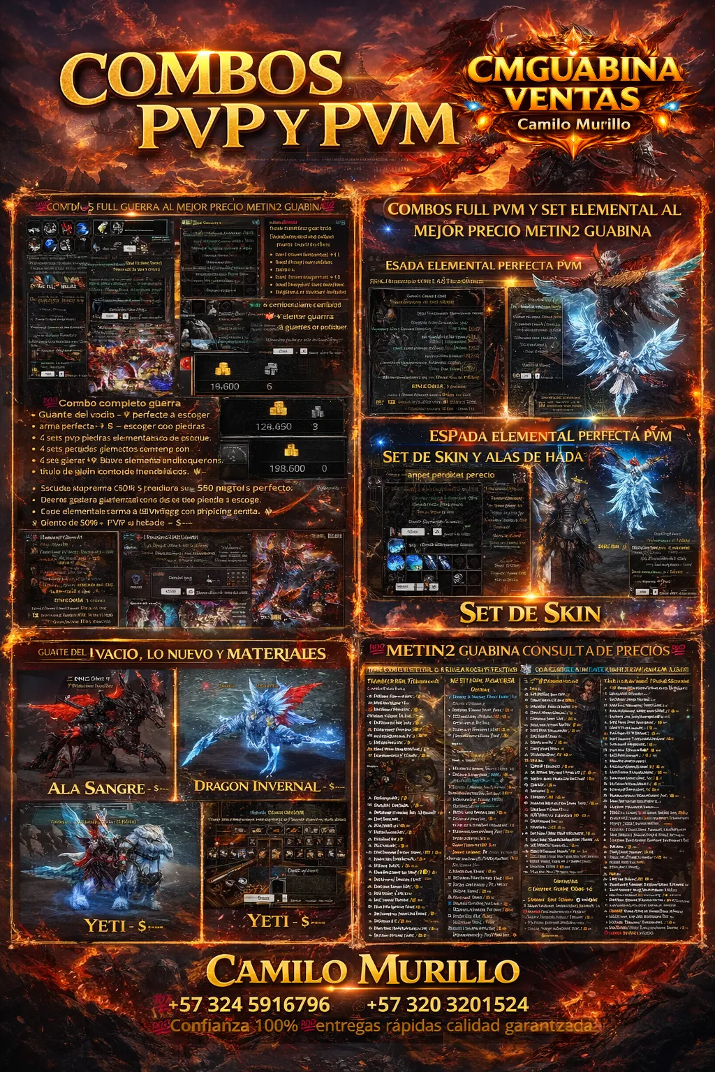 COMBOS PVP Y PVM